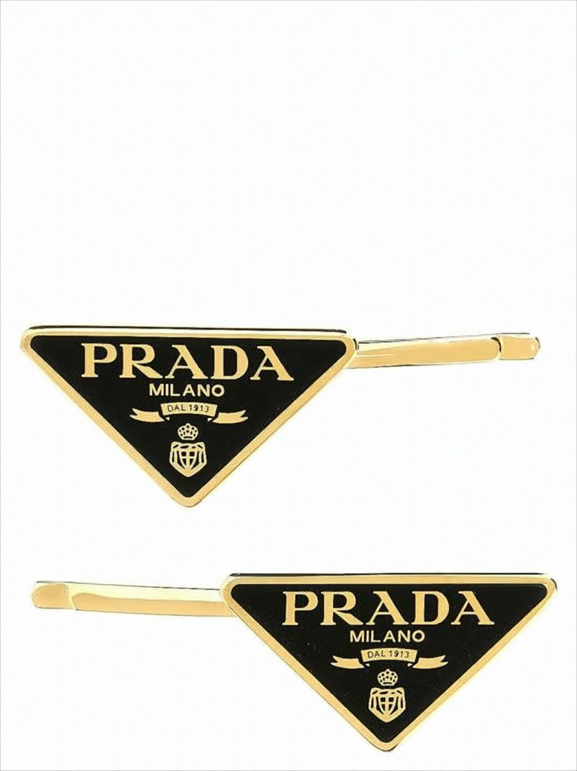Triangular Metal Hairpins with Gold-tone Accents