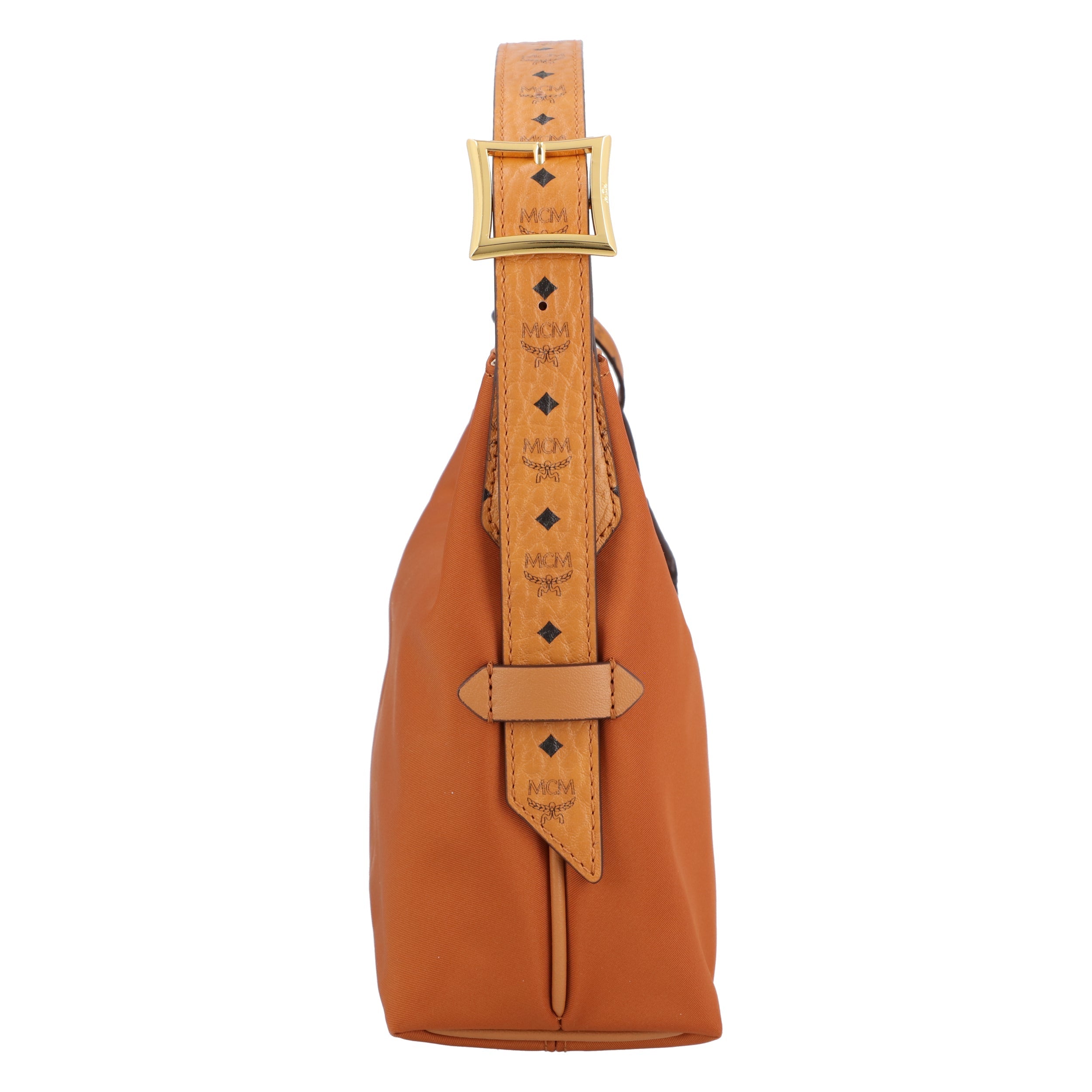 Aren Hobo Bag In Recycled Nylon And Monogram Print Leather