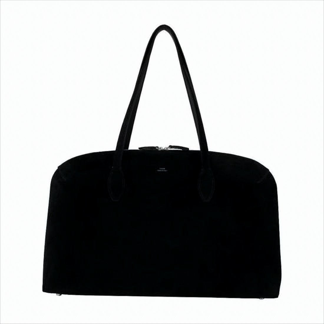 Structured Black Calf Leather Tote Bag