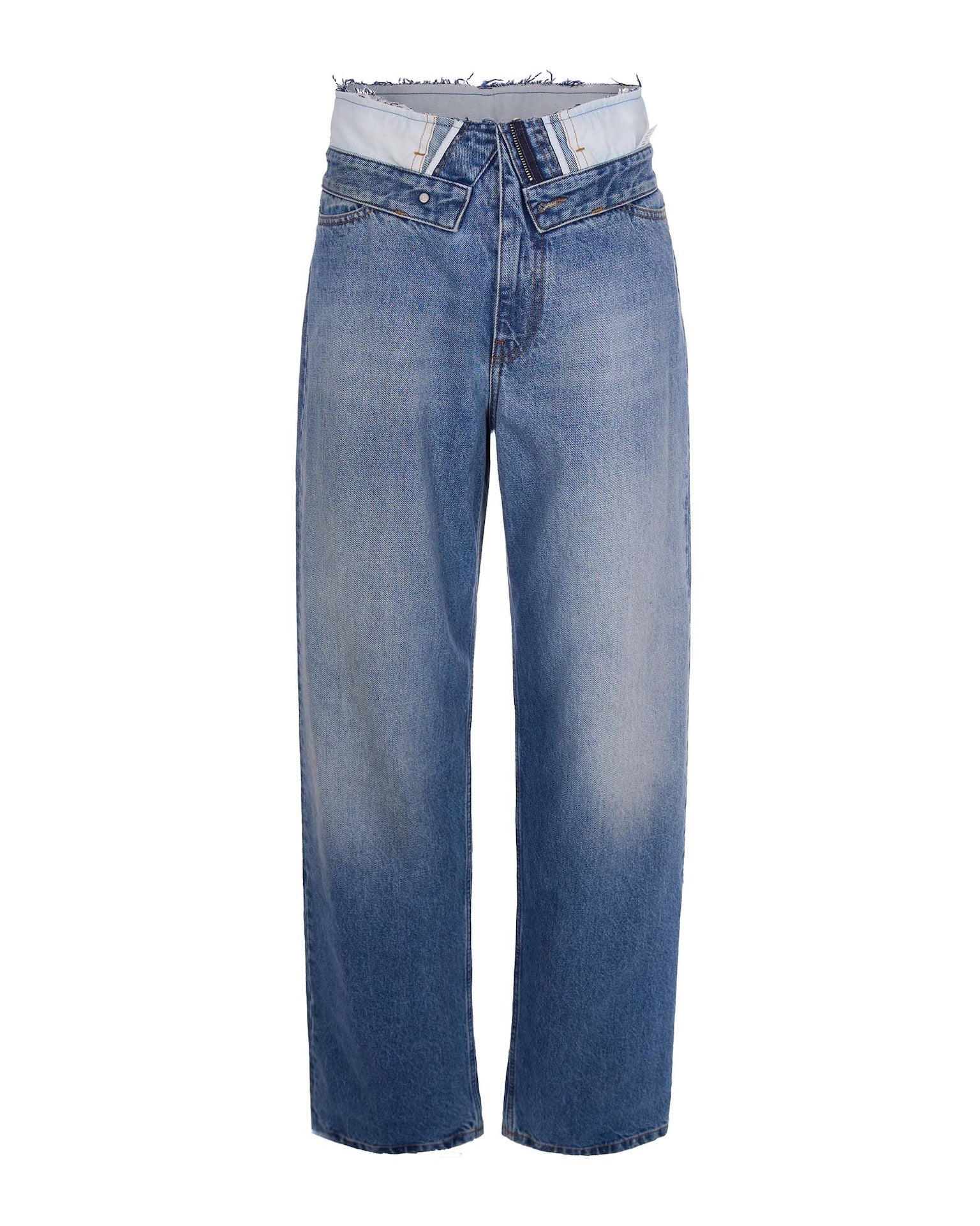 Straight-Cut Light Blue Jeans