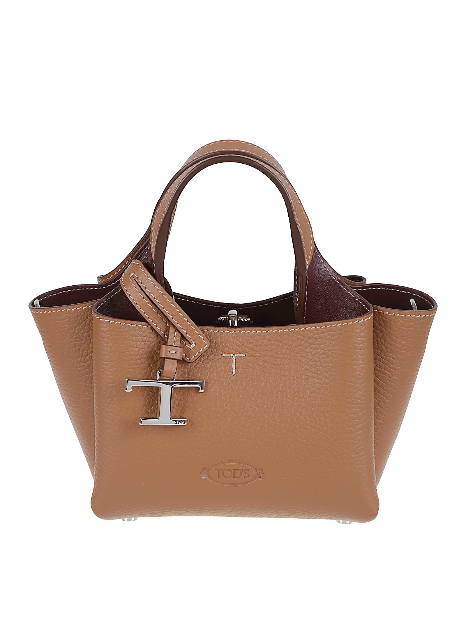 Structured Brown Calfskin Bag