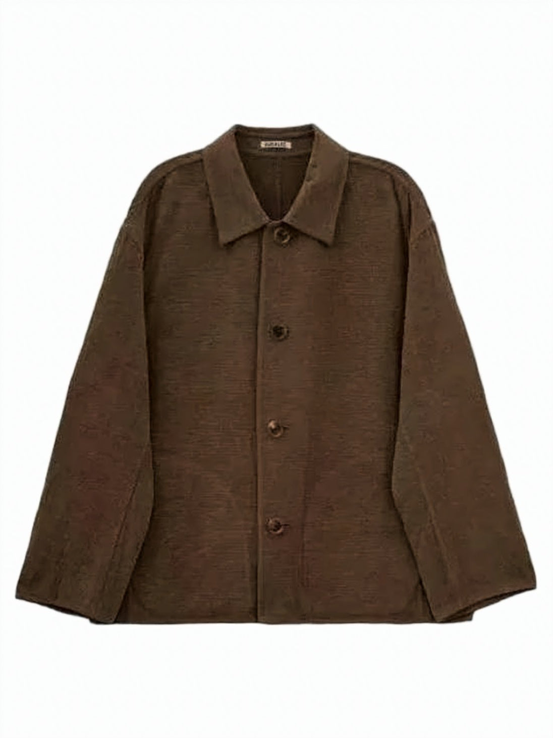 Relaxed Brown Jacket with Classic Collar