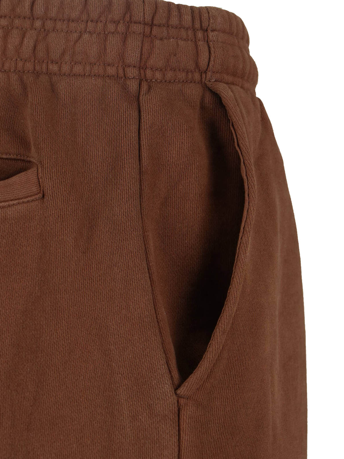 Brown Relaxed Fit Cotton Sports Trousers