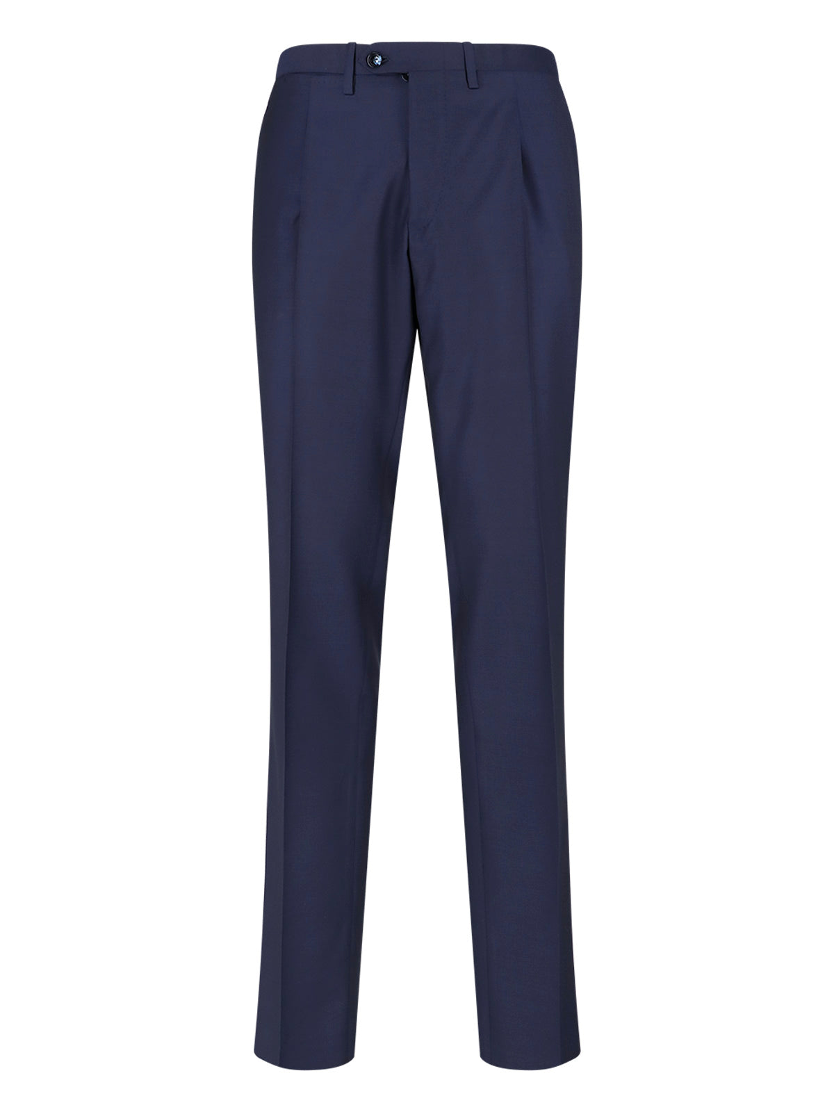 Navy Double-Breasted Peaked Lapel Wool Suit