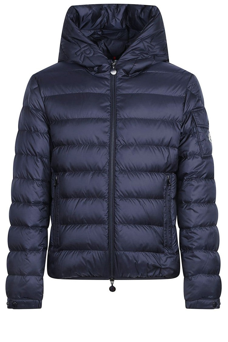 Horizontal Quilted Down Jacket with Hood