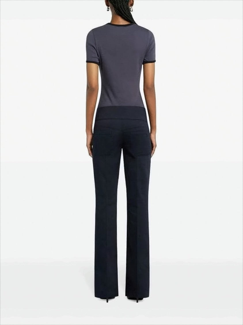 Fitted Short-Sleeve T-Shirt with Contrasting Trim