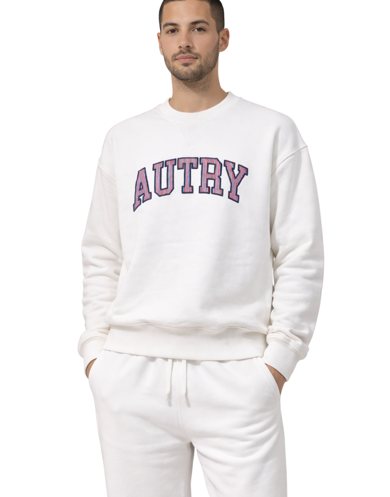 Men’s White Logo Sweatshirt