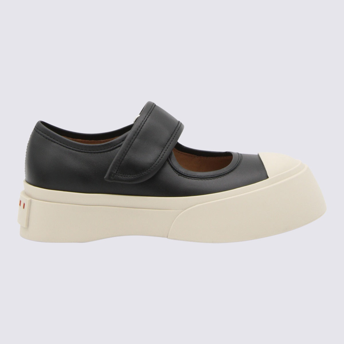 Black Oversized-Sole Sneakers
