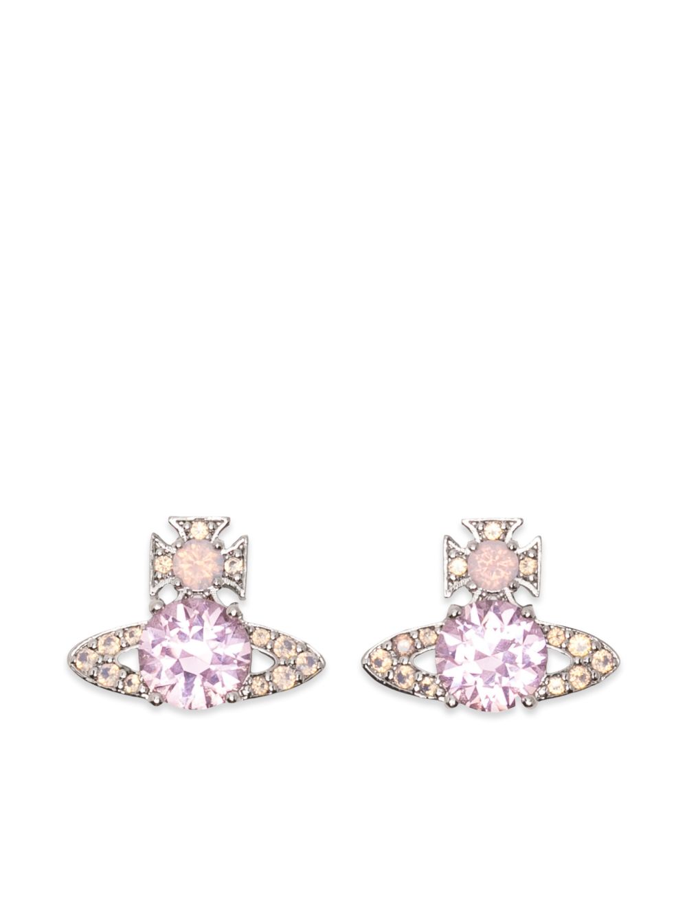 Pink Orb Pendant Earrings