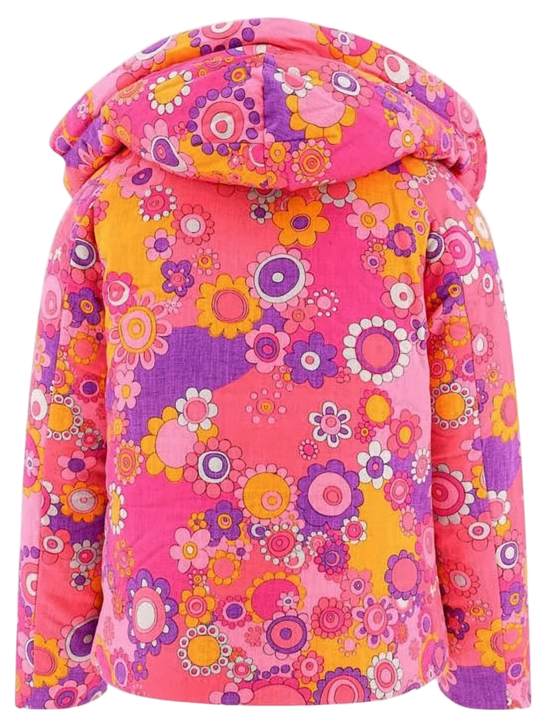 Psychedelic Floral Pattern Padded Jacket