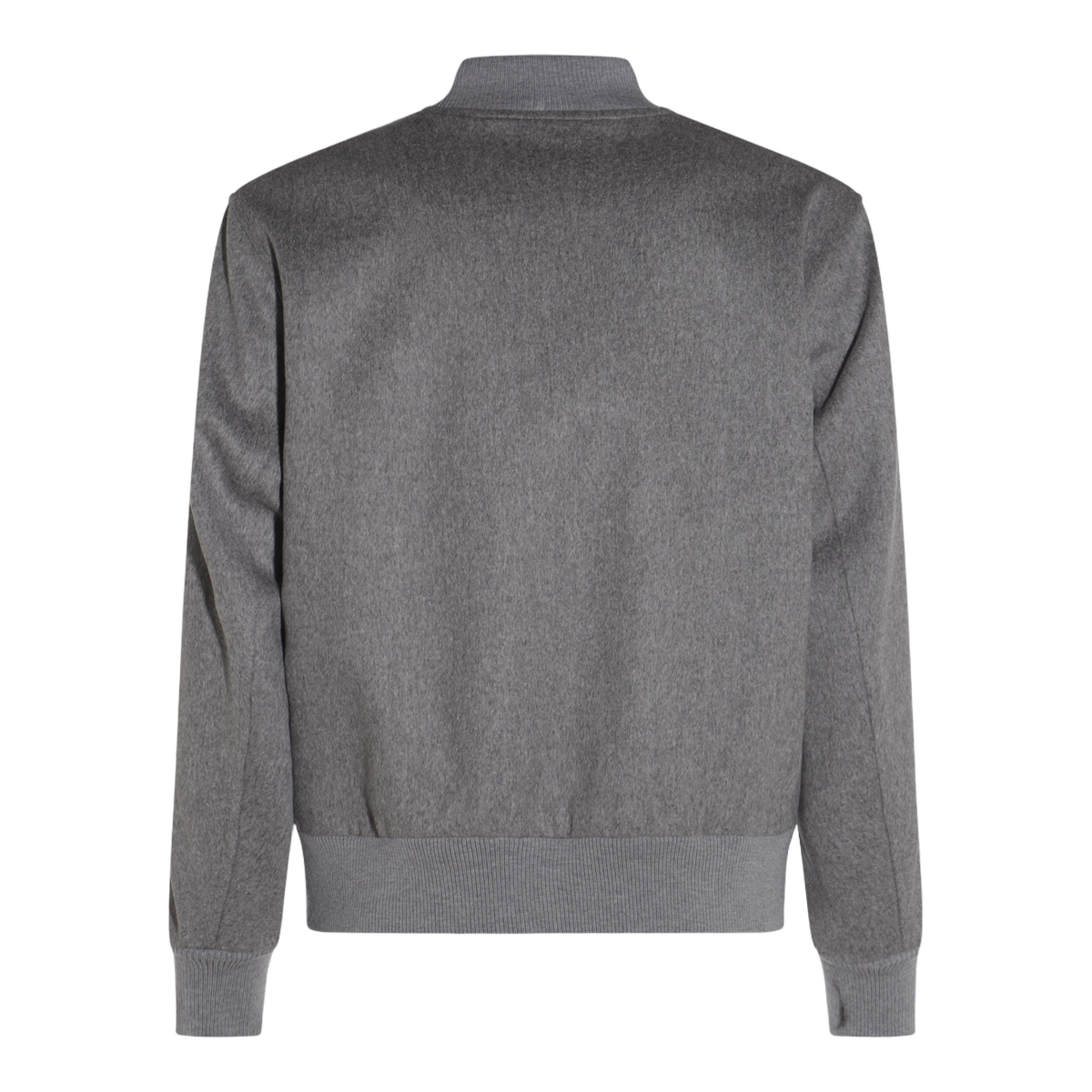 Grey Jacket with Front Zipper Closure