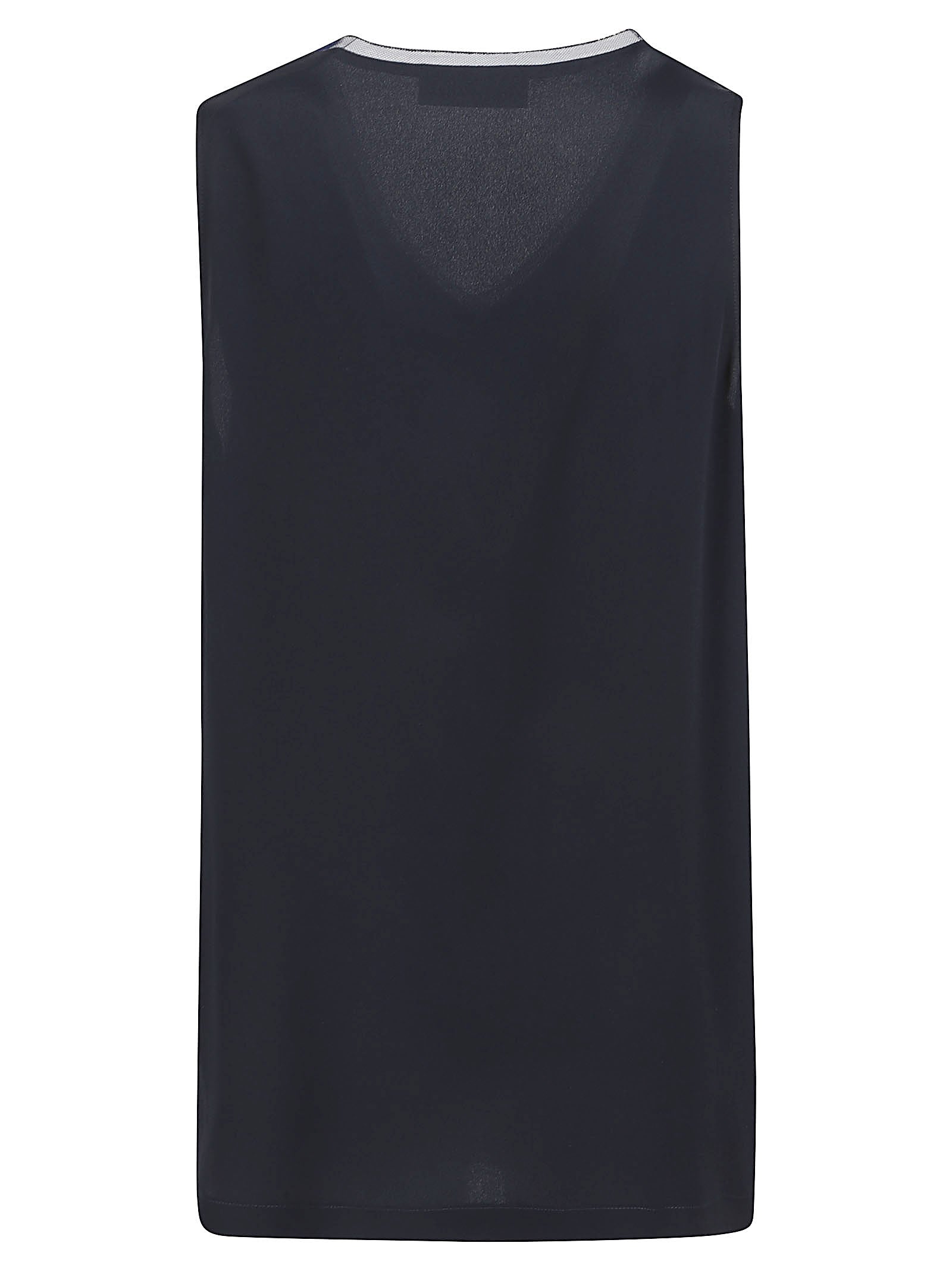 Sleeveless V-Neck Tank with Subtle Sheen