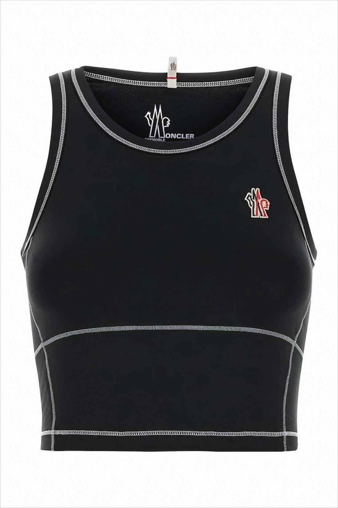 Fitted Sleeveless Crop Top with Contrasting Edging
