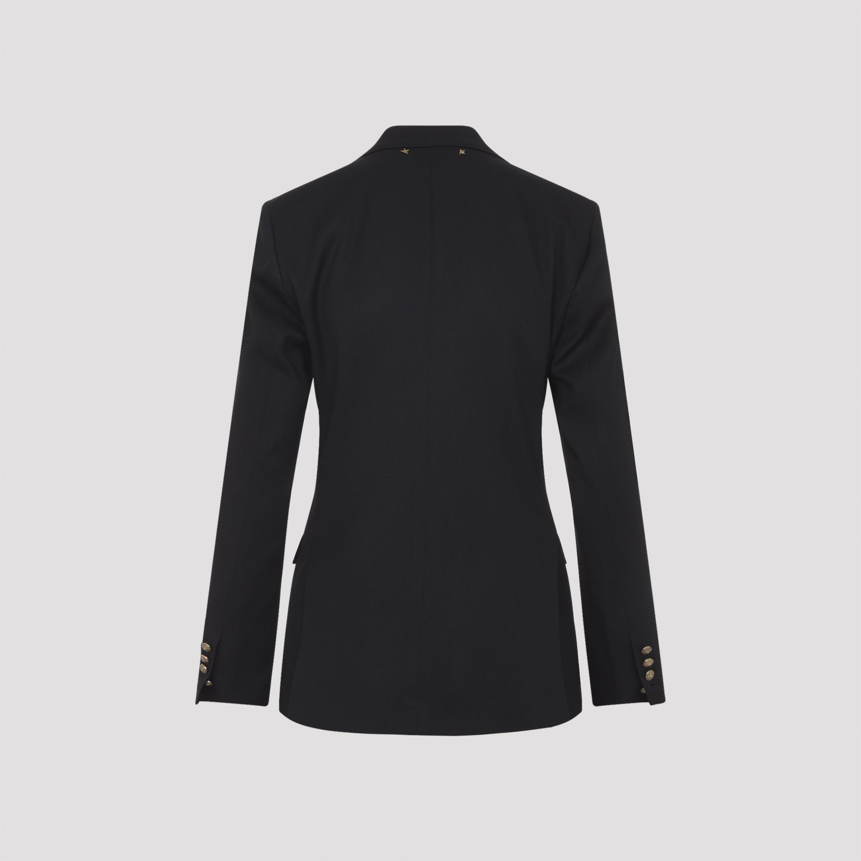 Tailored Double-Breasted Blazer With Gold-Tone Buttons