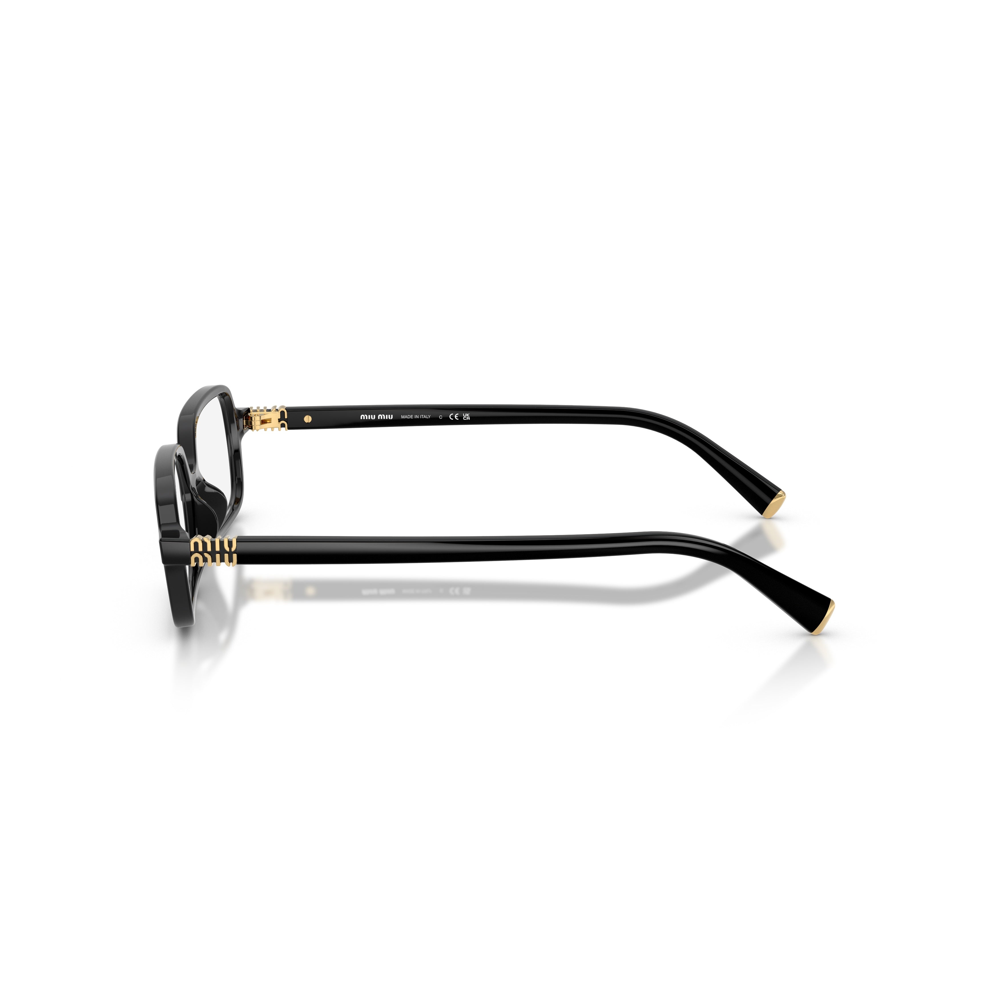 0mu 01yv Rectangular Black Acetate Eyeglasses