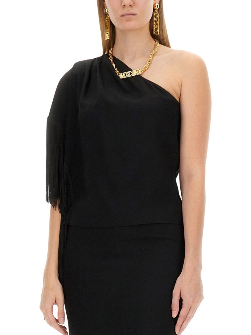 One-Piece Top With Fringed Shoulder Detail