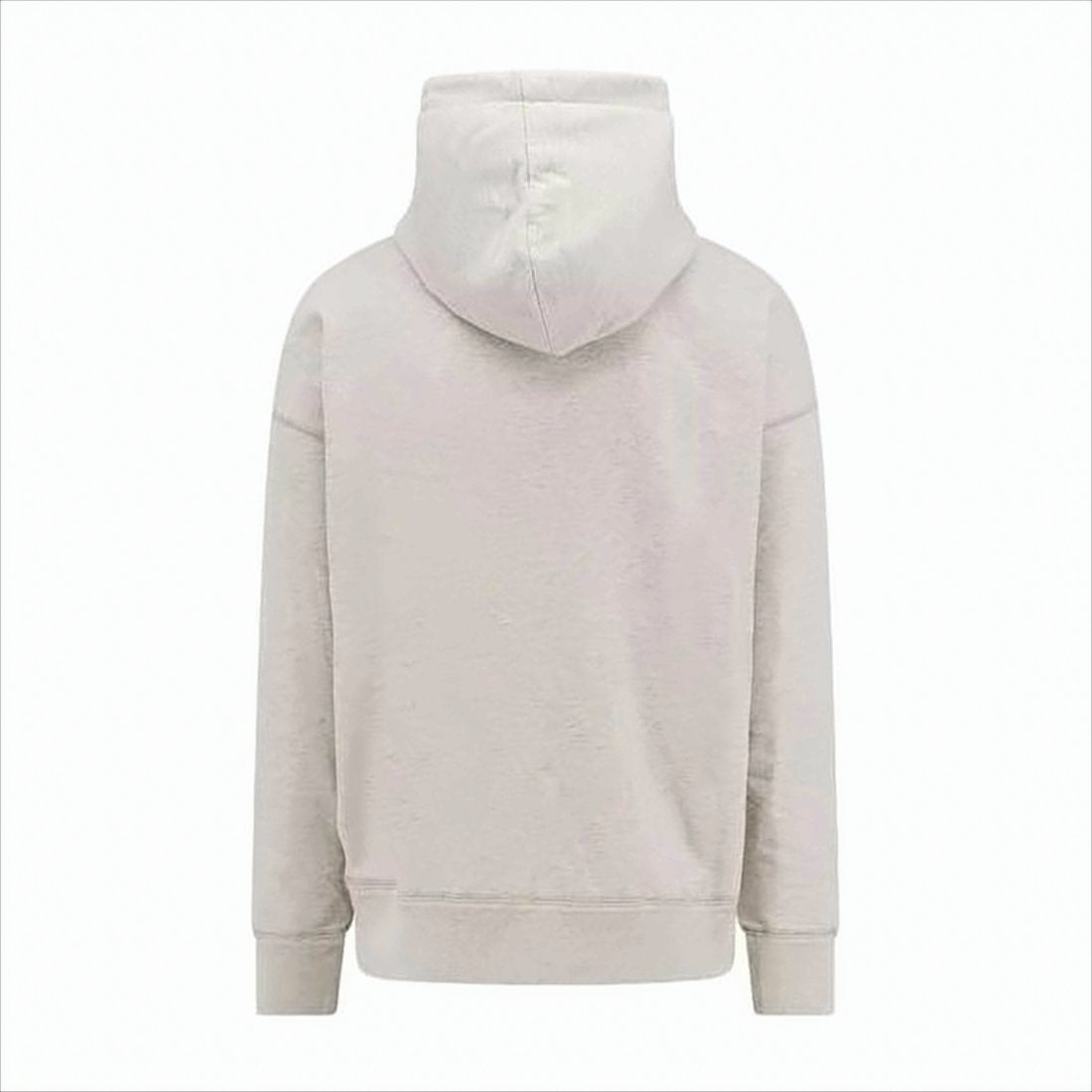 Light Beige Hoodie with Bold Black Graphic Logo