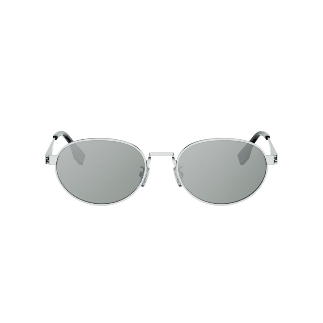 Fe40180u Oval-Shaped Metal Frame Sunglasses