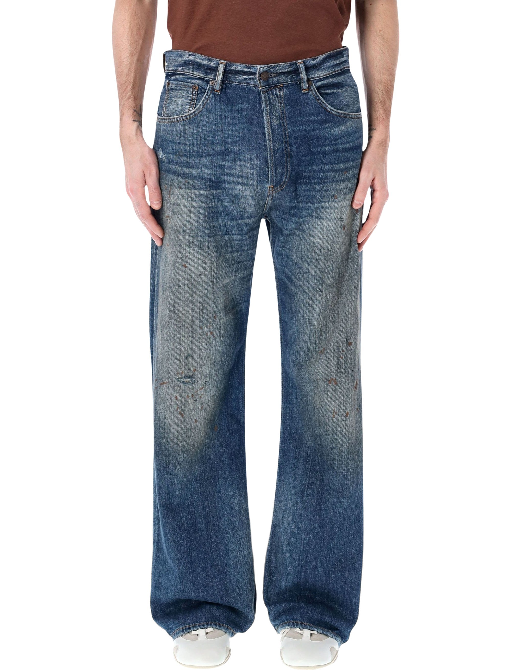 Blue Vintage-Inspired Denim Jeans