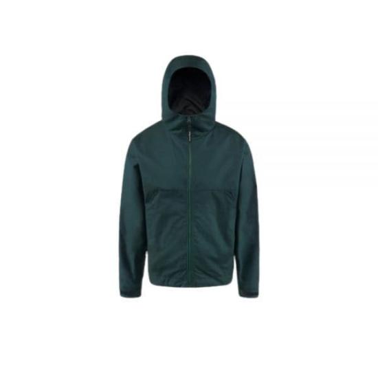Minimalist Dark Green Padded Jacket with Hood