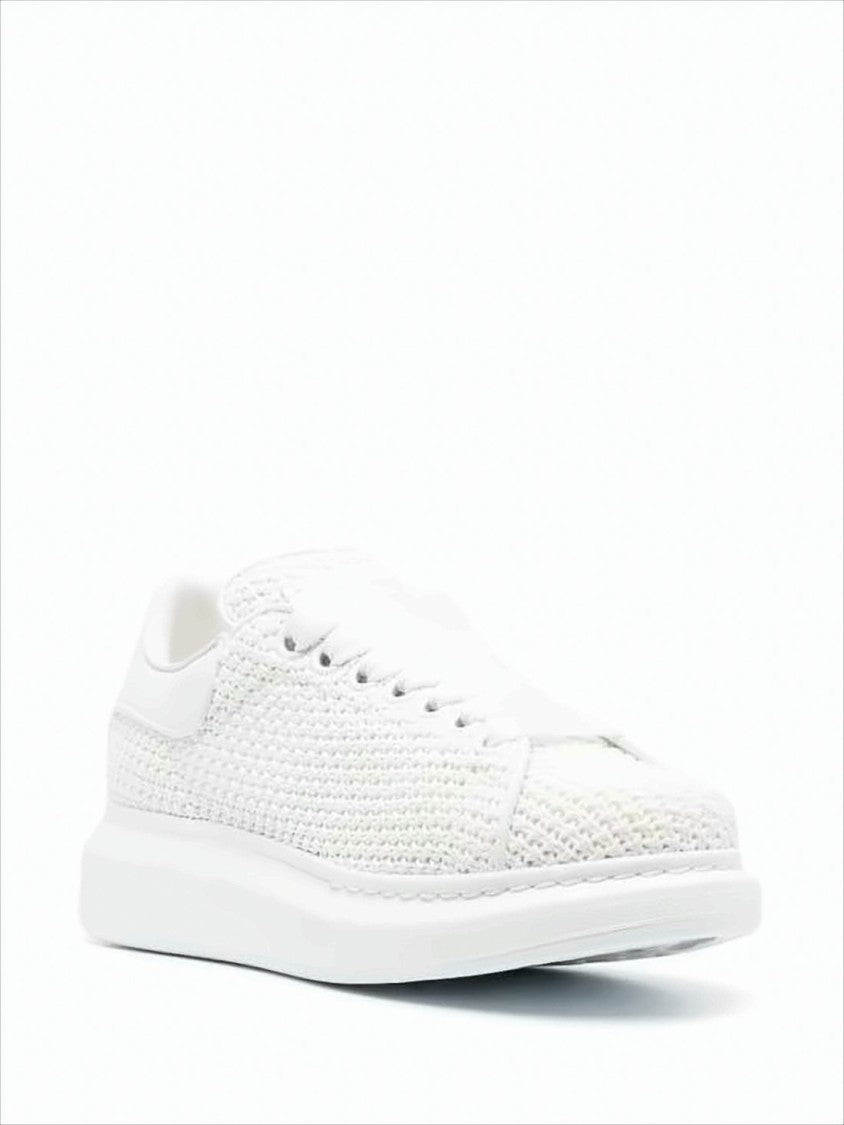 Knitted Mesh Low-Top Sneakers with Cushioned Sole