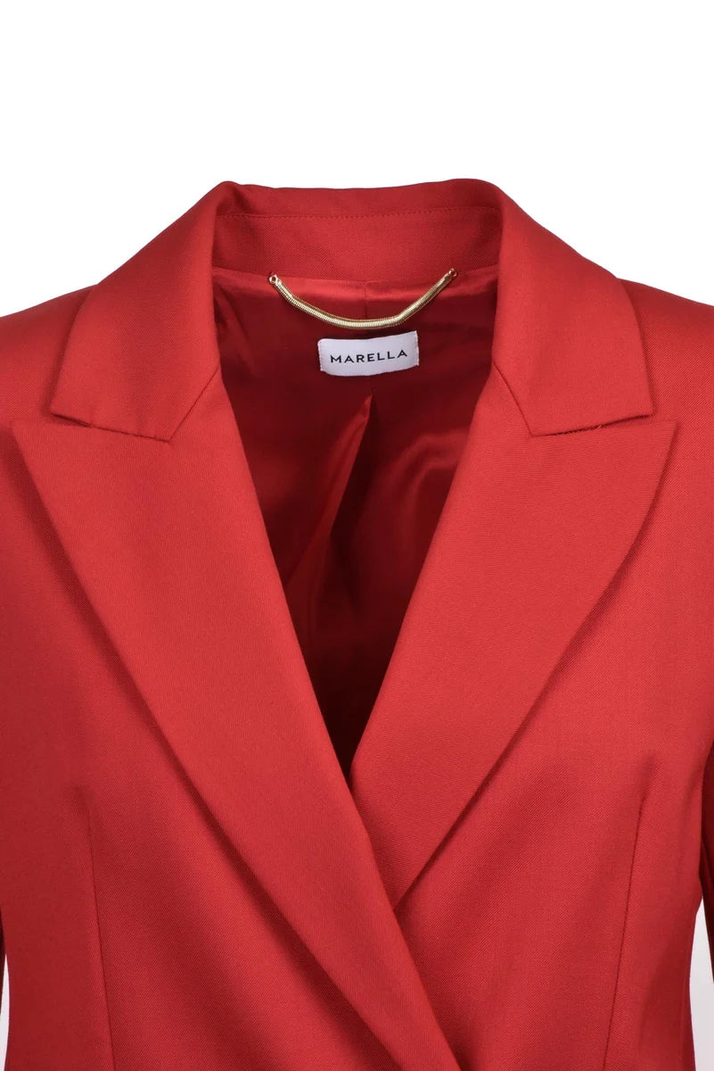 Double-Breasted Jacket - Red