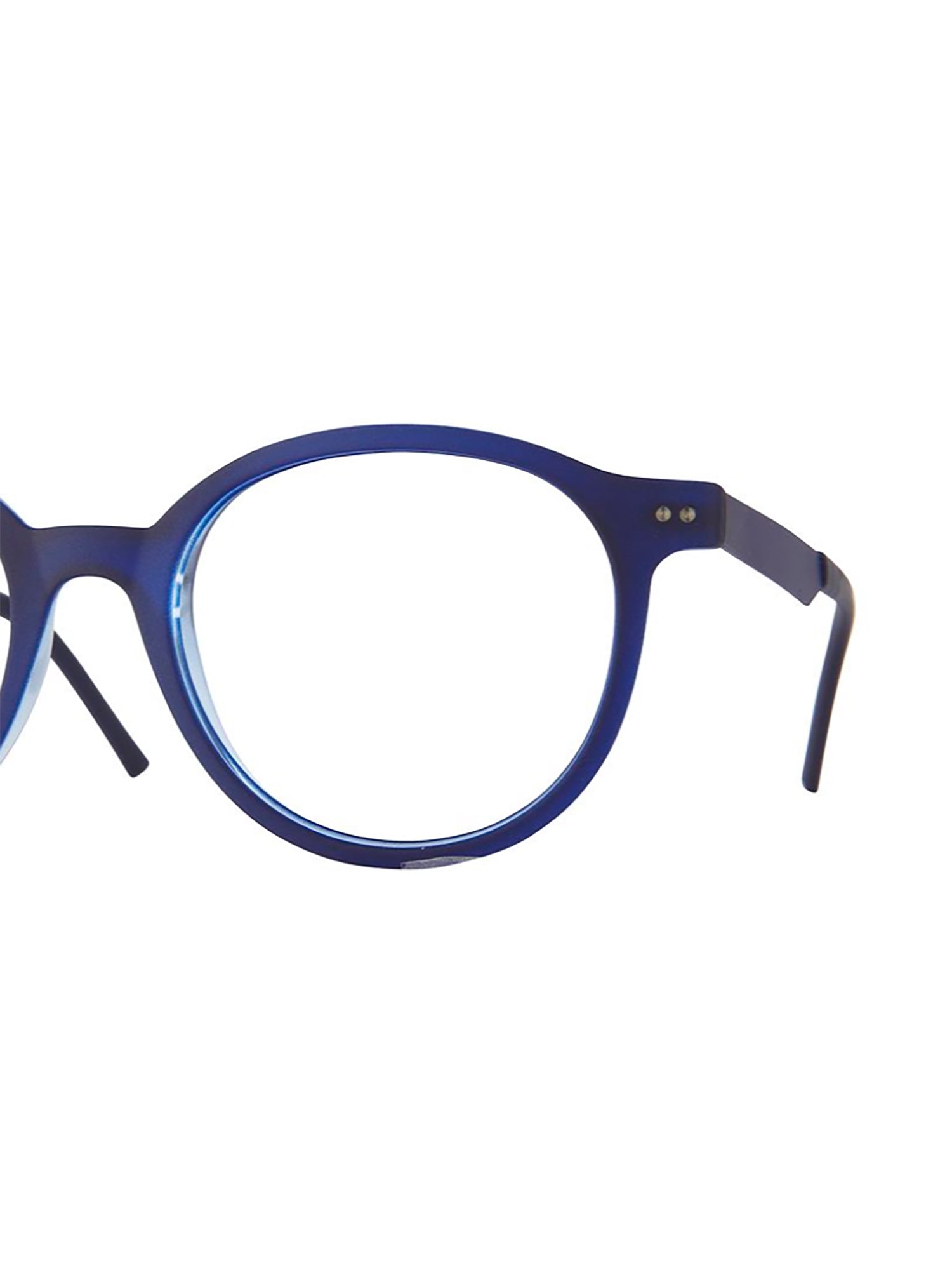 Oval Optical Frames With Matte Finish And Double-Dot Accents