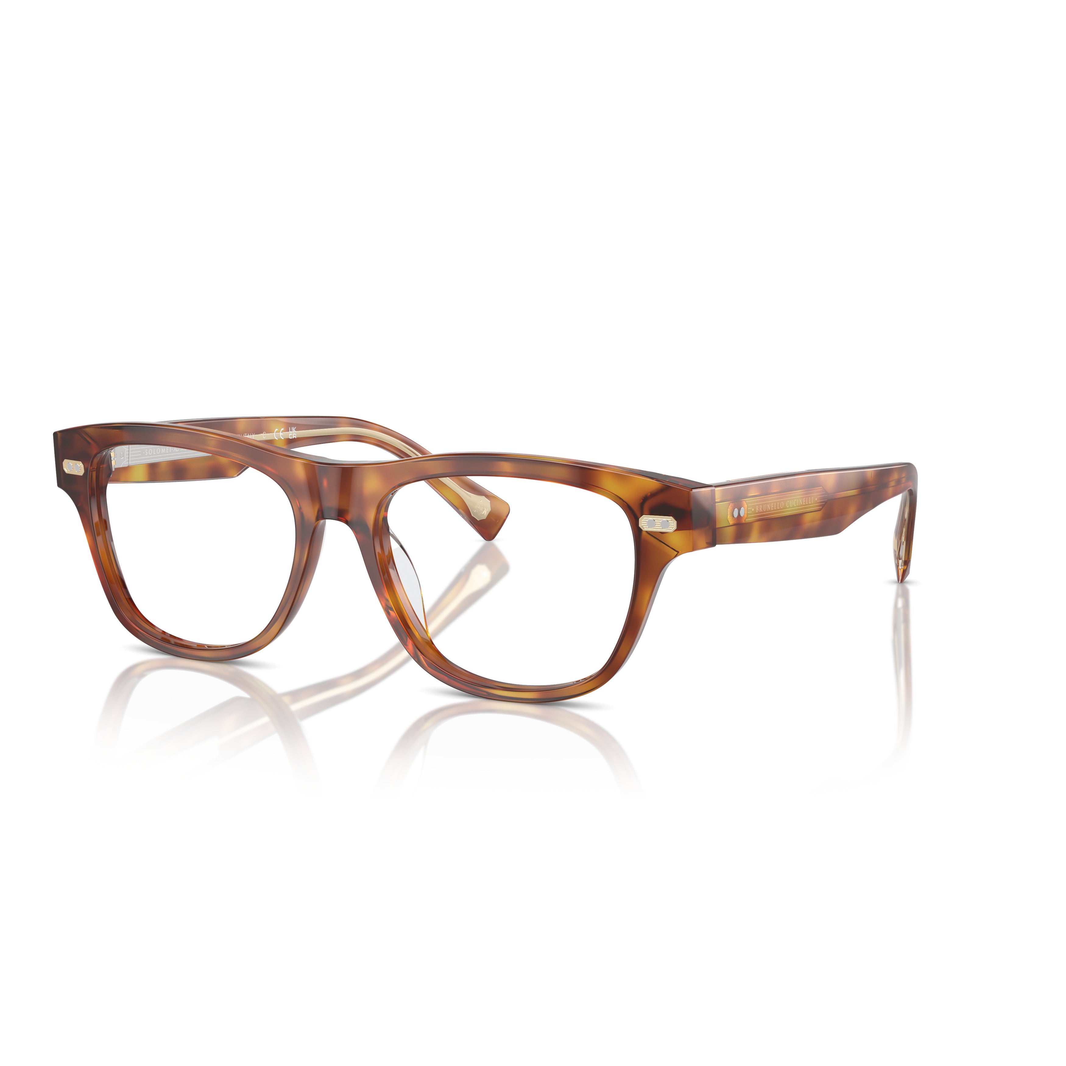 0bc3005 Rectangular Tortoiseshell Eyeglasses with Metallic Accents