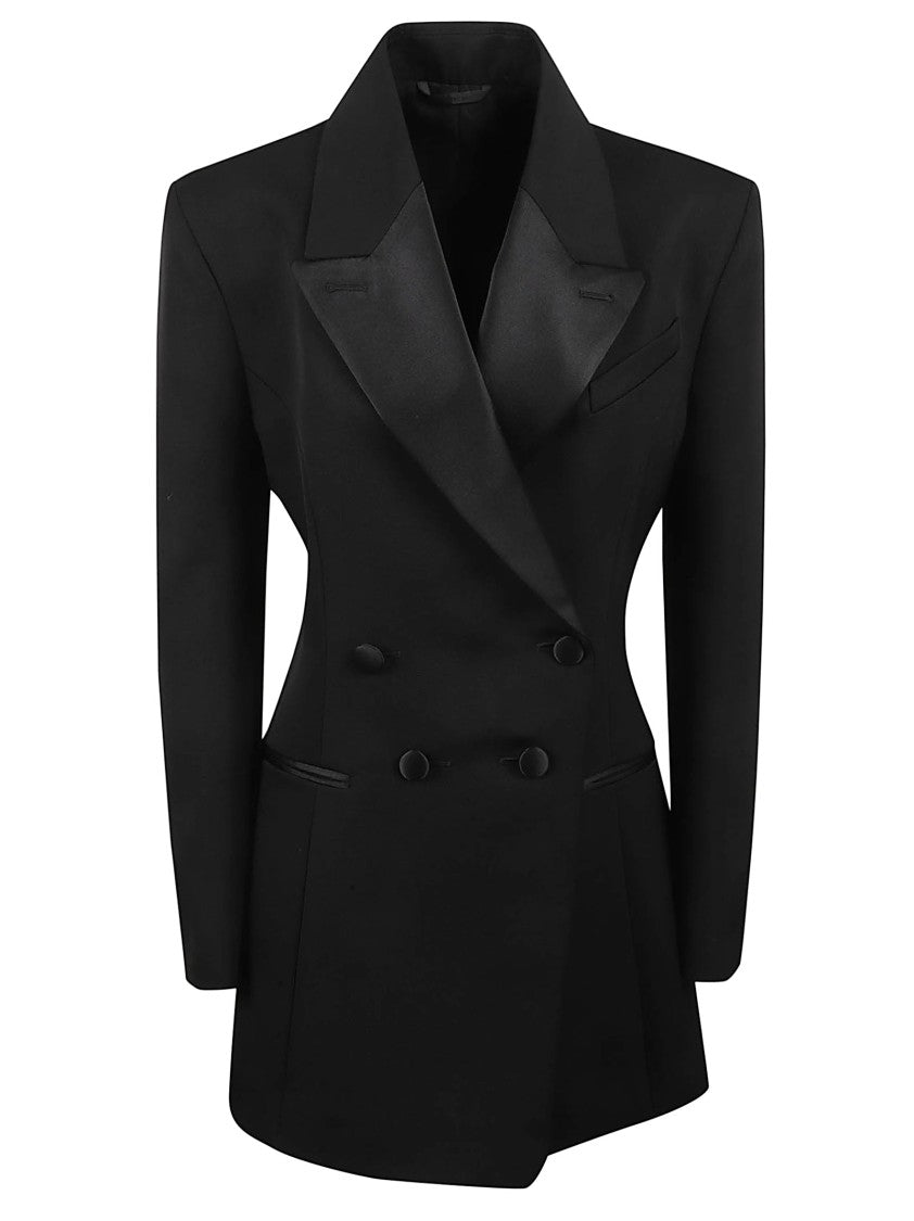 Double-Breasted Black Wool Jacket