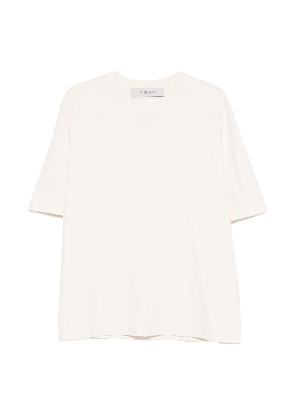 Silk and Nylon Straight Hem T-Shirt