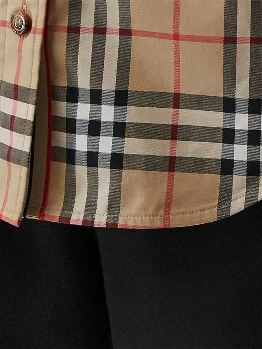 Check Pattern Cotton Blend Burberry Shirt