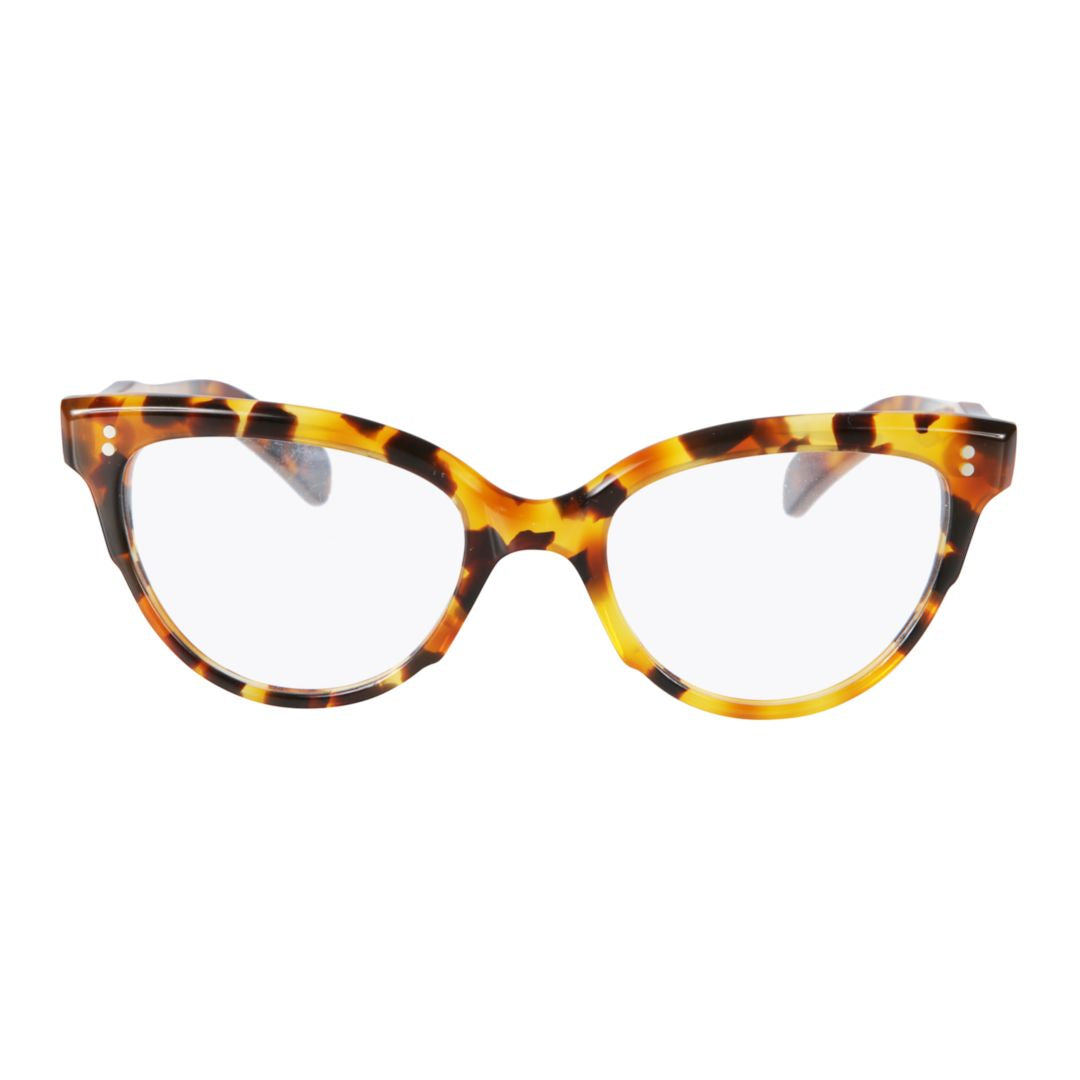 Monya Cat-Eye Tortoiseshell Frame Sunglasses with Silver Accents