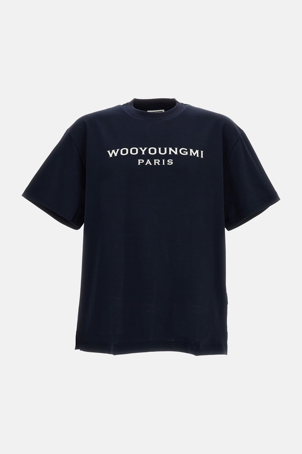 Blue Chest Logo Cotton T-Shirt