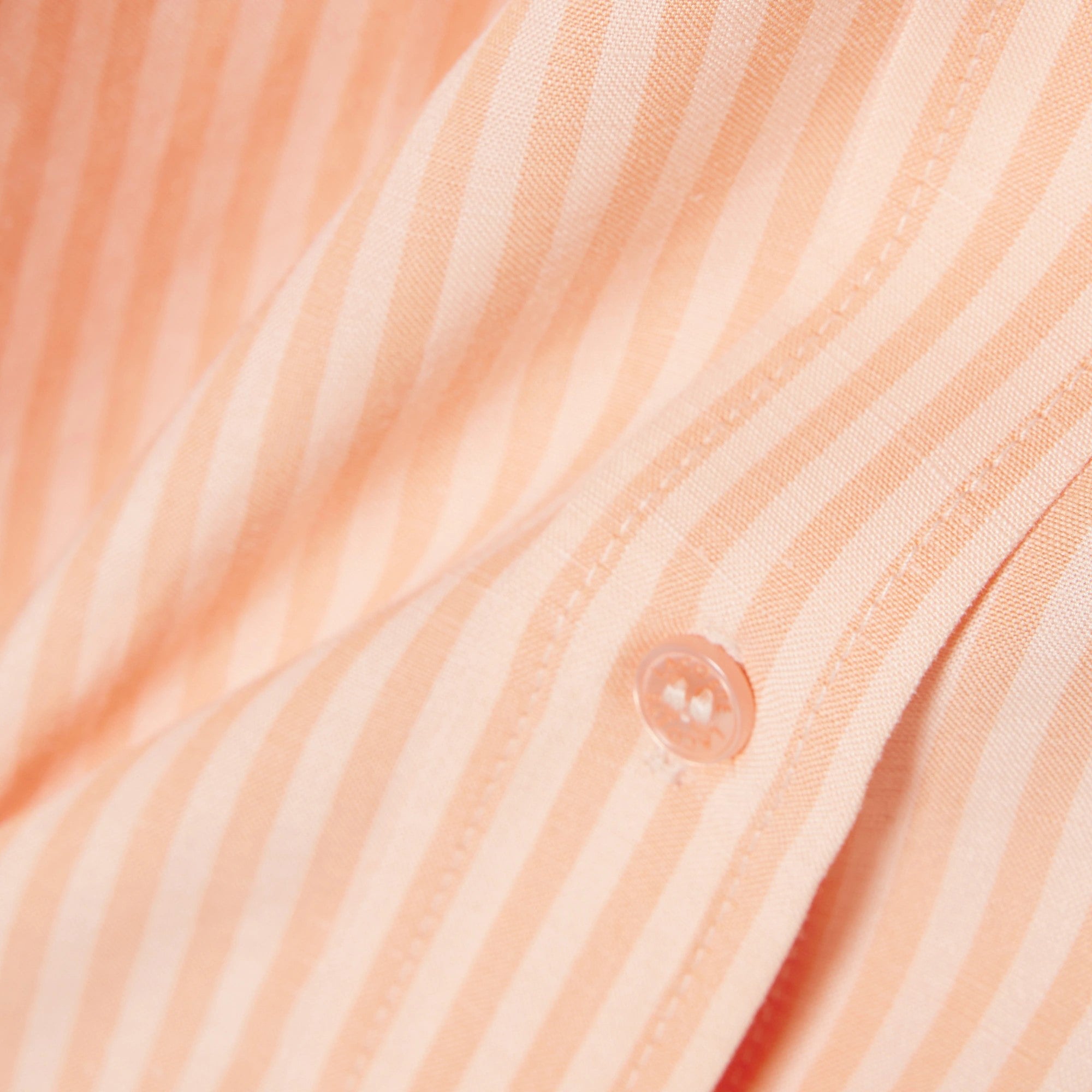 Vertical Stripe Long-Sleeved Shirt with Classic Collar