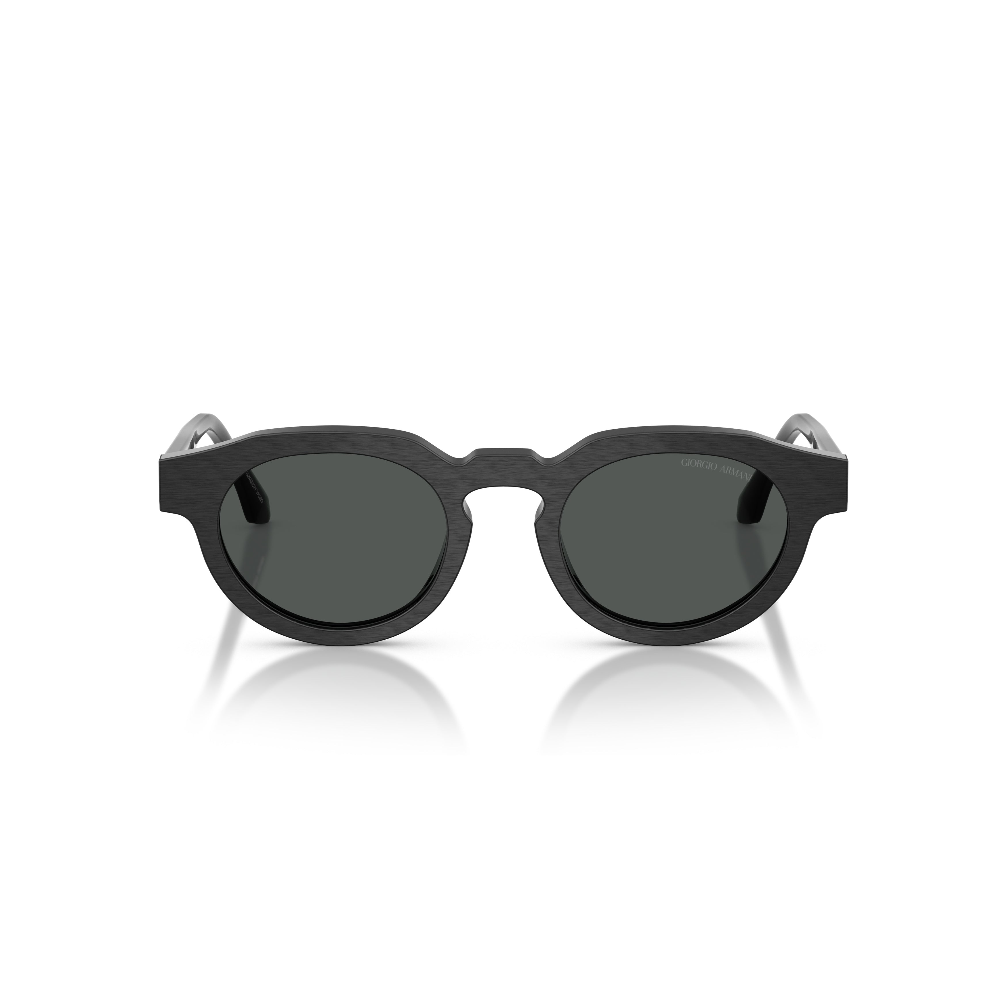 0ar8255u Bold Round Acetate Sunglasses with Matte Black Finish