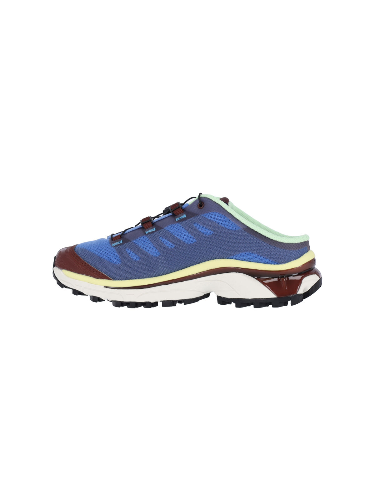 Mesh Blue Sneakers With Green Accents And Numeric Logo