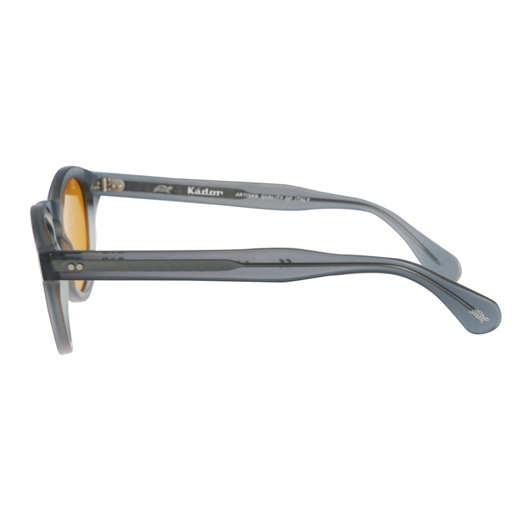 Tony Round Frame Sunglasses with Translucent Smoky Gray Finish
