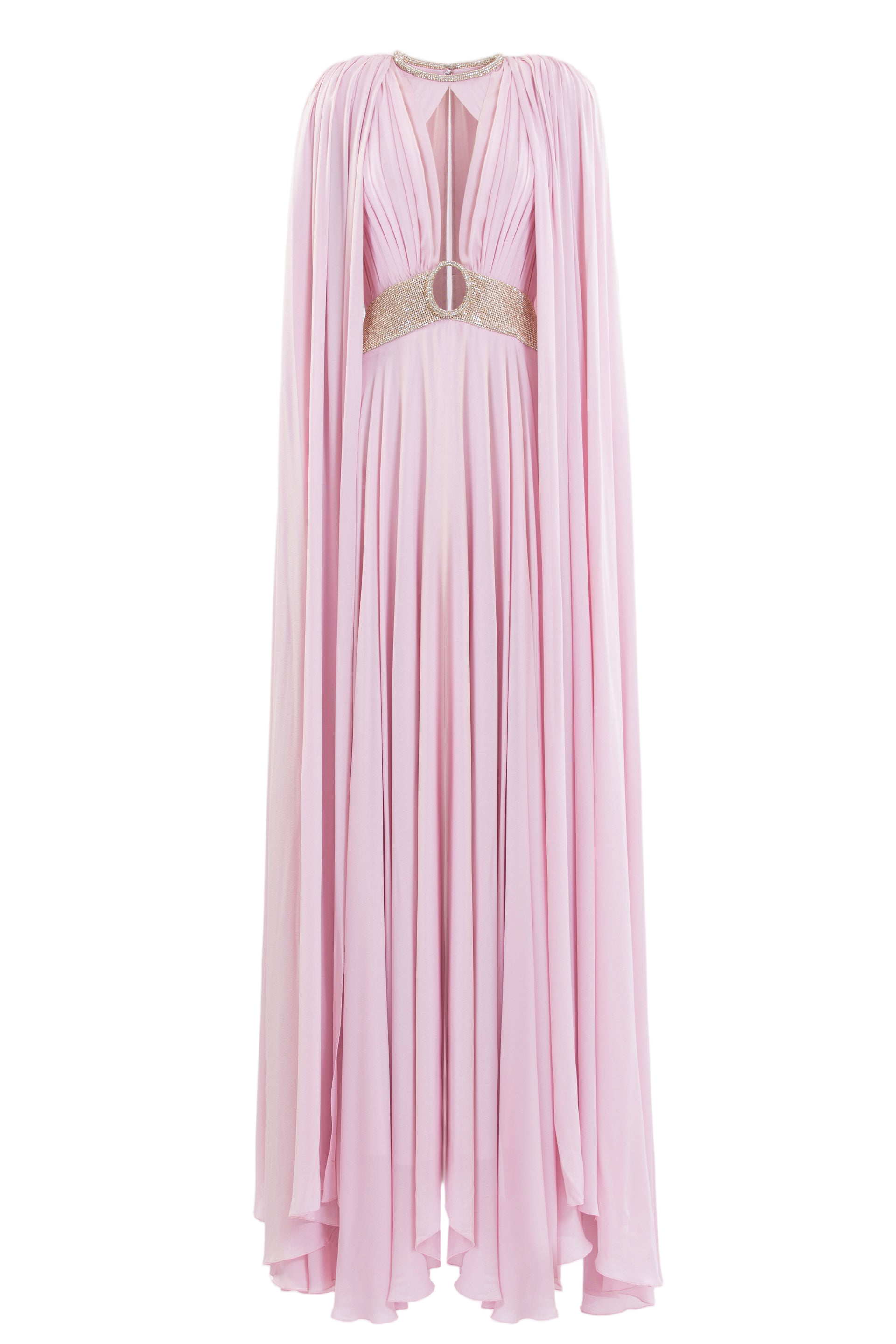 Crystal Embellished Draped Dress