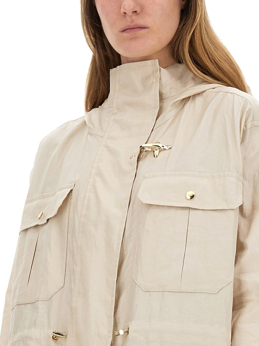 Linen And Cotton Canvas Parka