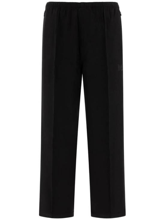 Relaxed Fit Black Jogger Pants With Tailored Crease