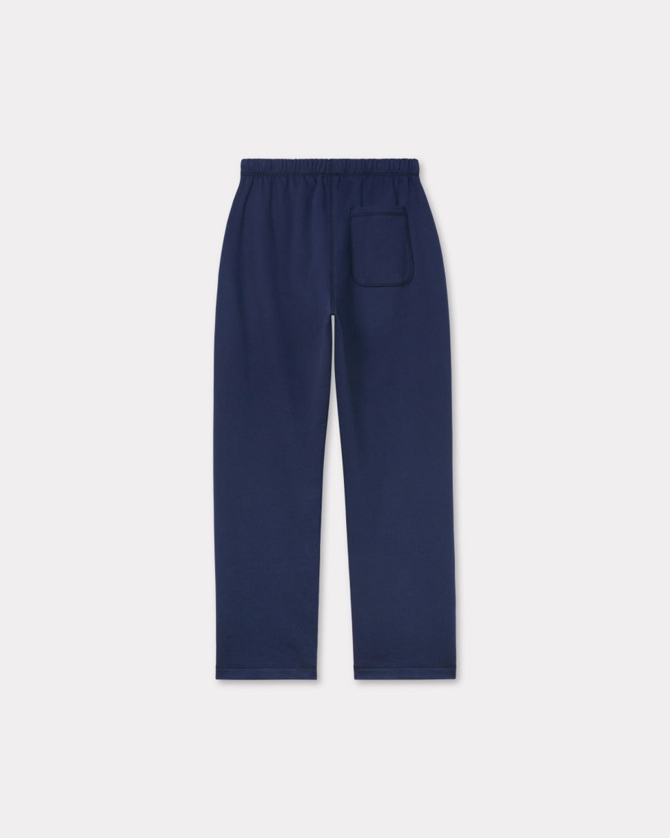 Relaxed Blue Straight Jog Pants