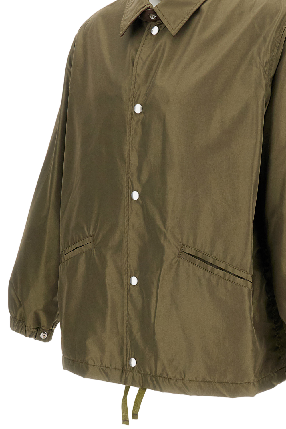 Oversized Outdoor Jacket With Snap Closure
