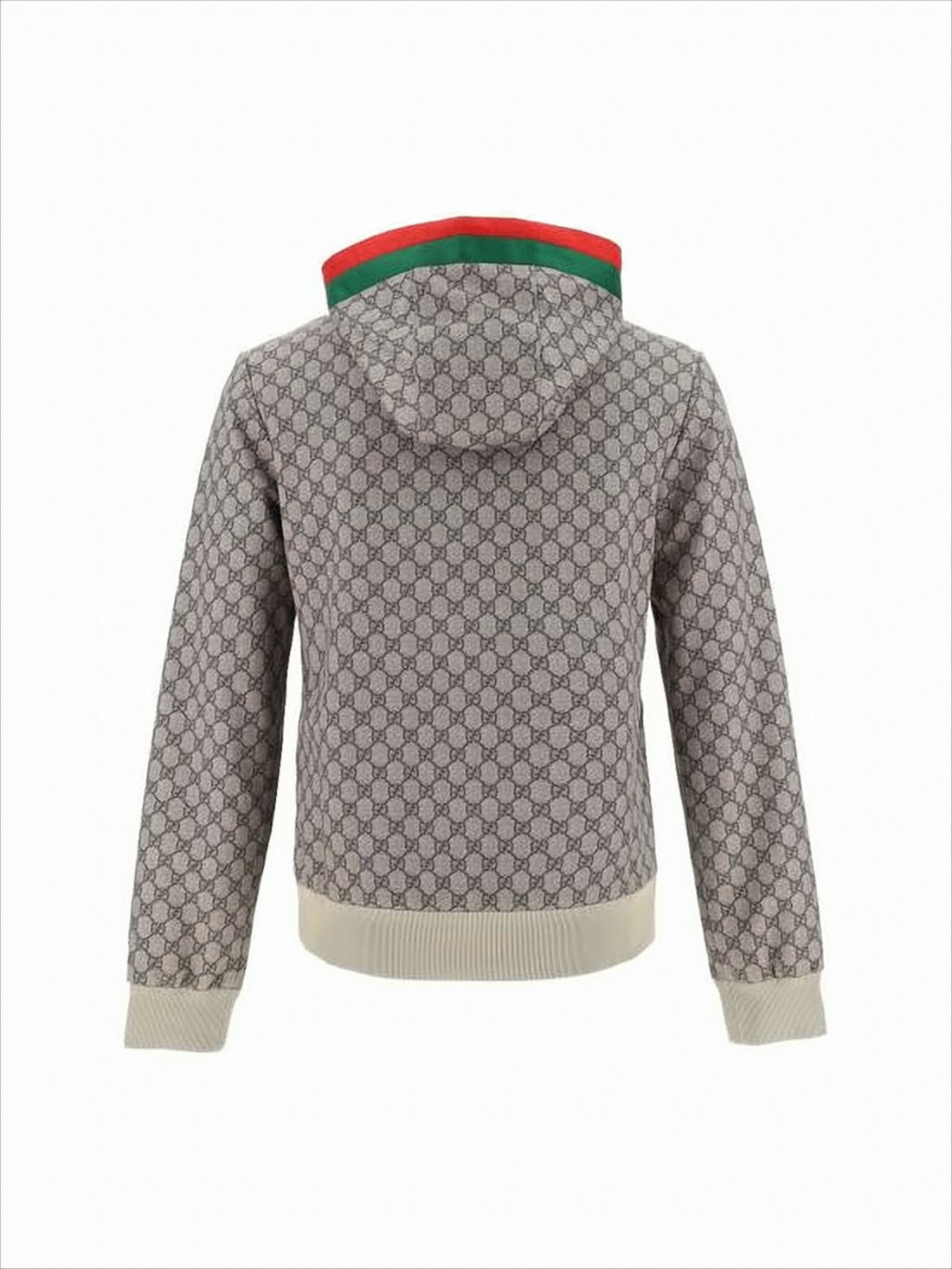 Hooded Jacket with Interlocking GG Pattern