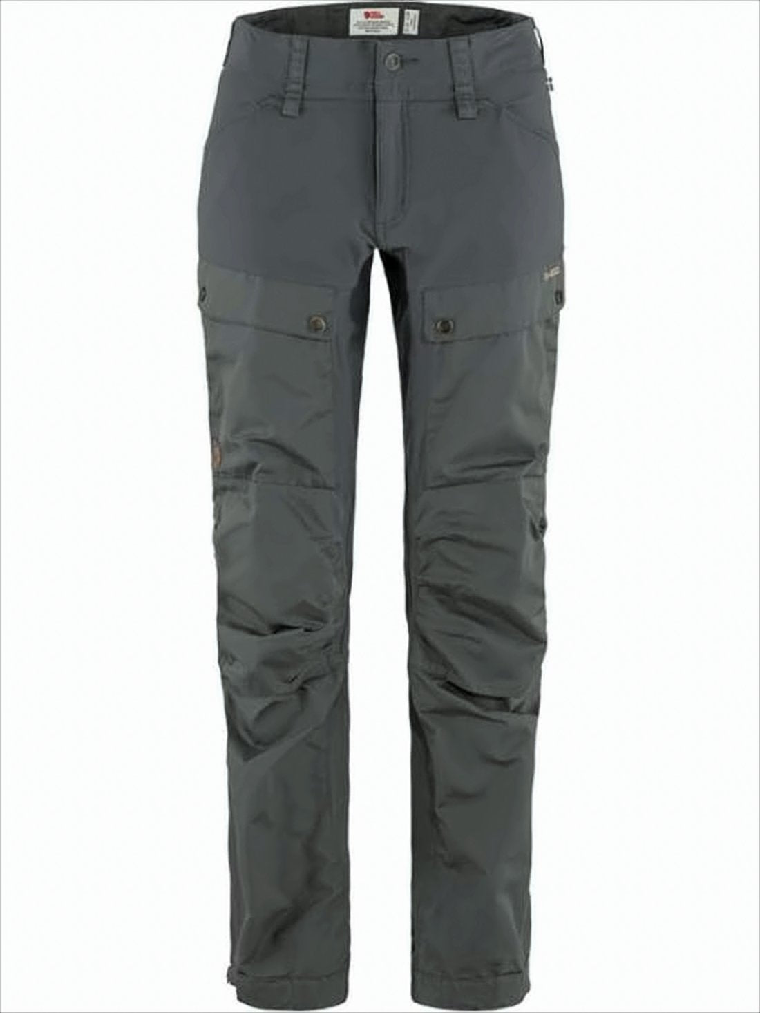 Two-Tone Straight Pants with Reinforced Panels and Functional Pockets