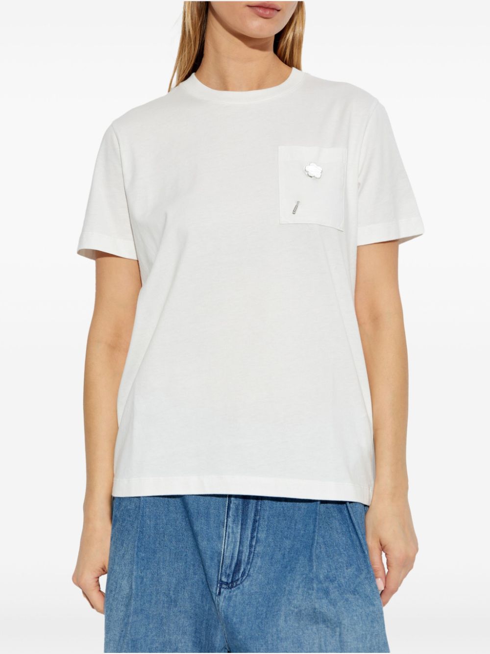 White Short-Sleeved Top