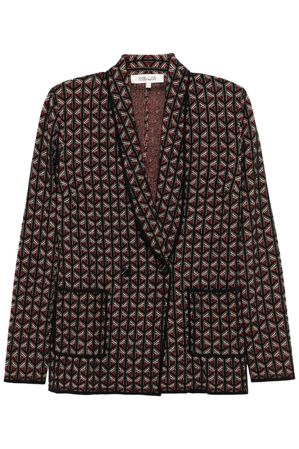 Multicolor Geometric Pattern Blazer