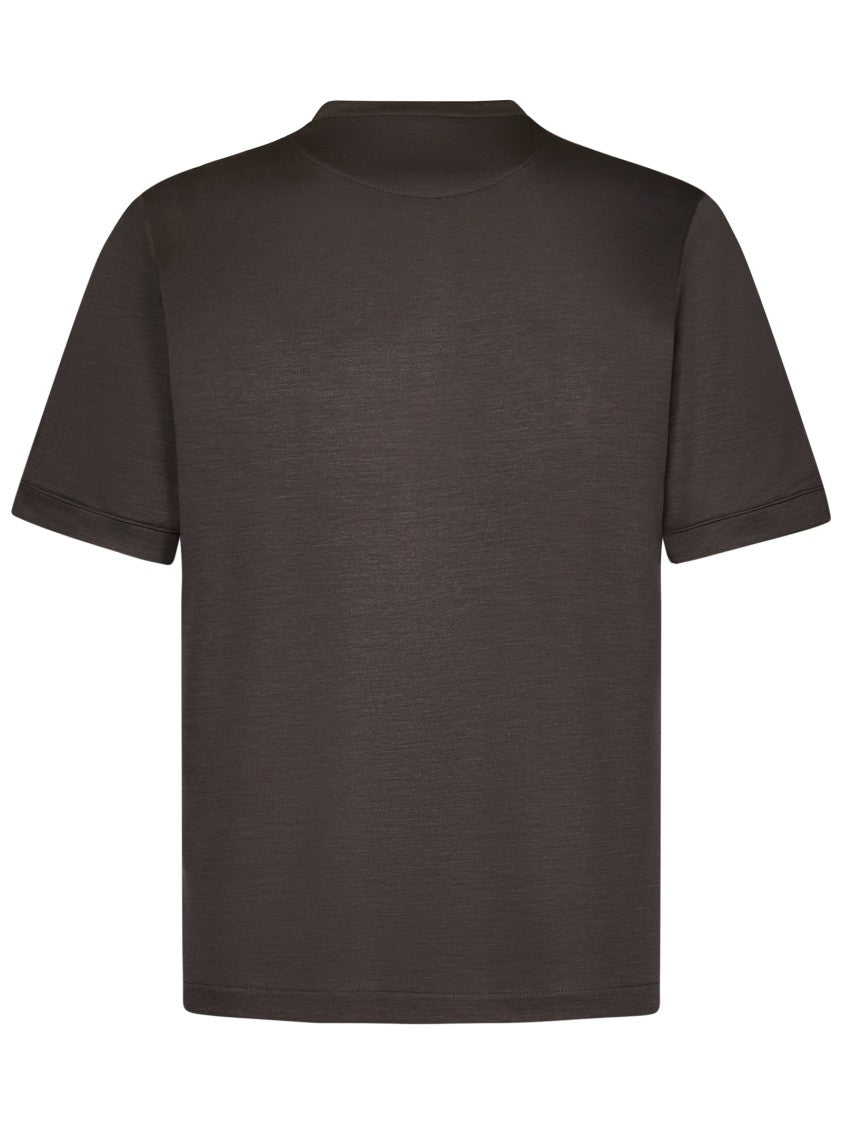 Crew Neck T-Shirt In Soft Wool From Franzese Collection
