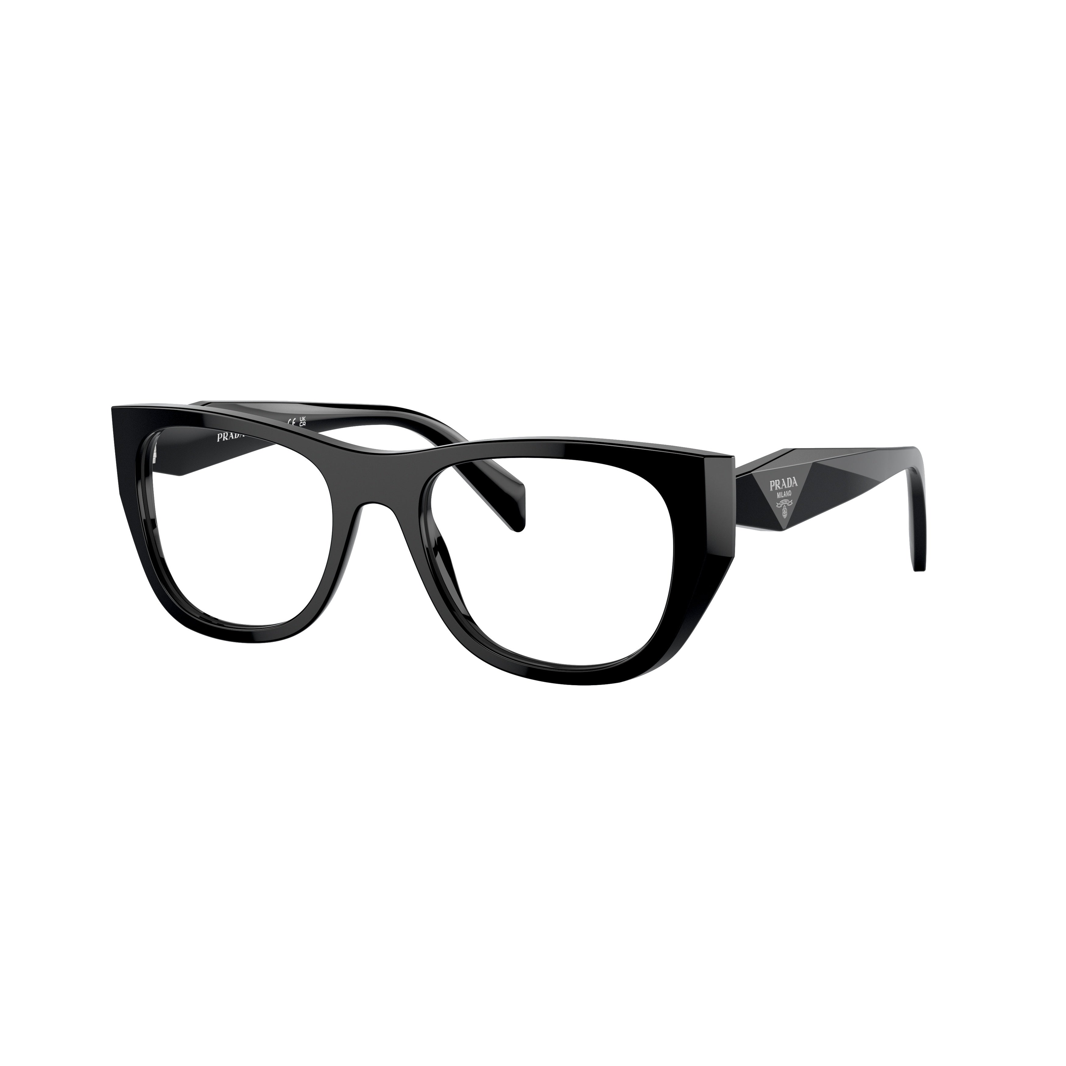 0pr A18v Oversized Square Frame Black Acetate Eyeglasses