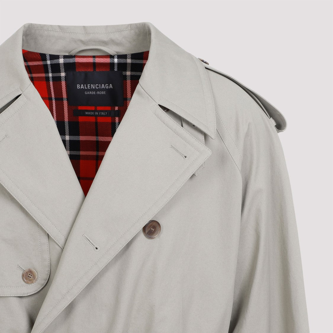 Military Beige Cotton Coat