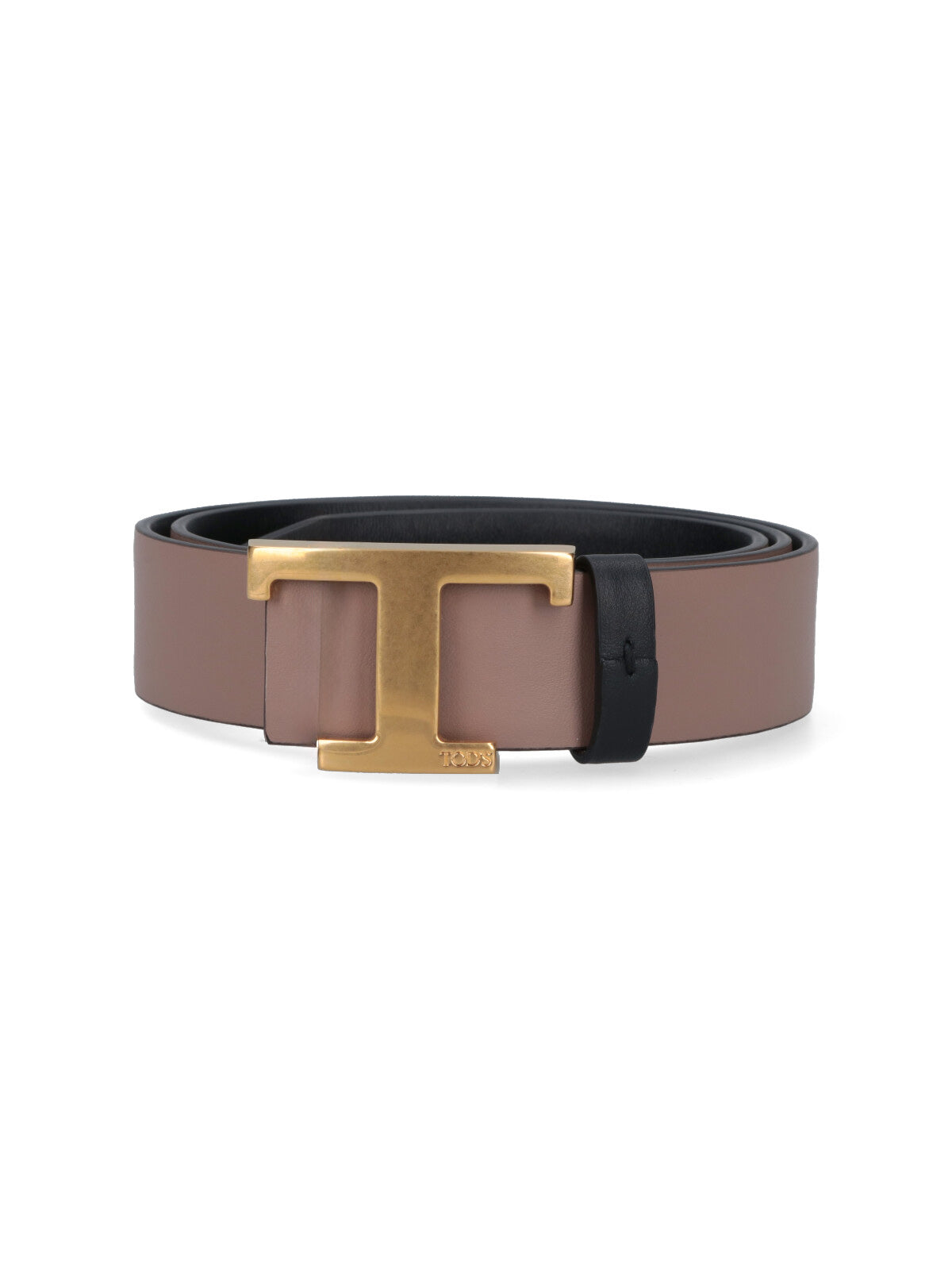 Reversible Calf Leather Belt With Gold-Tone Logo Buckle